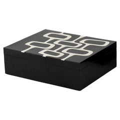 Opbergdoos Lux black/white (Set of 2) - Richmond Interiors