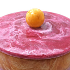 Opbergdoos Lilybelle pink/orange storage jar large - Richmond Interiors