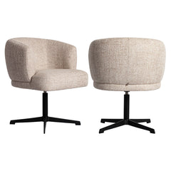 Esszimmerstuhl Dinan cream tweed fire retardant - swivel - Richmond Interiors