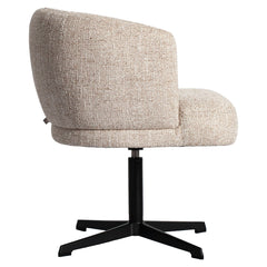 Esszimmerstuhl Dinan cream tweed fire retardant - swivel - Richmond Interiors