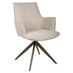 Eetkamerstoel Dakota natural chunky swivel with arm - Richmond Interiors