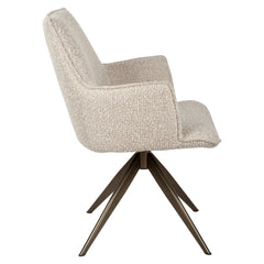 Eetkamerstoel Dakota natural chunky swivel with arm - Richmond Interiors