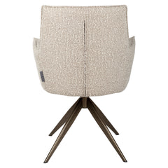 Eetkamerstoel Dakota natural chunky swivel with arm - Richmond Interiors
