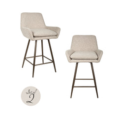 Counter stool Linsey natural chunky swivel (Set of 2) - Richmond Interiors