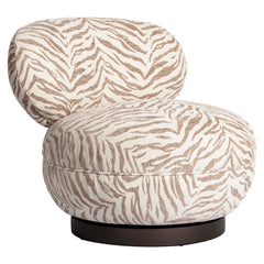 Lounge stoel Jace beige tiger swivel - Richmond Interiors
