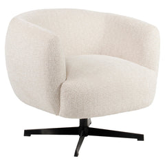 Lounge Stuhl Estelle beige blockweave swivel - Richmond Interiors
