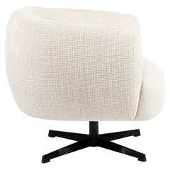 Lounge Stuhl Estelle beige blockweave swivel - Richmond Interiors