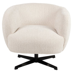 Lounge Stuhl Estelle beige blockweave swivel - Richmond Interiors