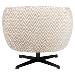 Lounge stoel Estelle sand chevron swivel - Richmond Interiors