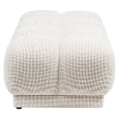 Poef & Voetenbank Noah beige blockweave - Richmond Interiors