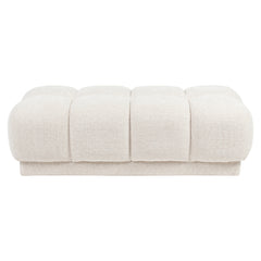 Poef & Voetenbank Noah beige blockweave - Richmond Interiors