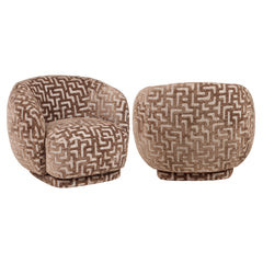 Lounge Stuhl Negreslo brown labyrinth swivel - Richmond Interiors