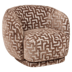 Lounge Stuhl Negreslo brown labyrinth swivel - Richmond Interiors