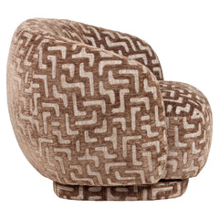 Lounge Stuhl Negreslo brown labyrinth swivel - Richmond Interiors