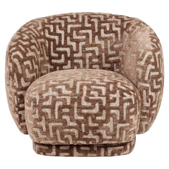 Lounge Stuhl Negreslo brown labyrinth swivel - Richmond Interiors