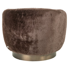 Lounge chair Colmar chocolat fluffy swivel - Richmond Interiors