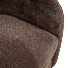 Lounge chair Colmar chocolat fluffy swivel - Richmond Interiors