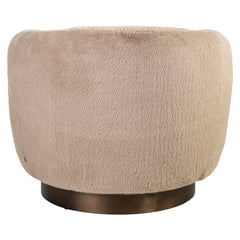 Lounge chair Colmar khaki fluffy swivel - Richmond Interiors