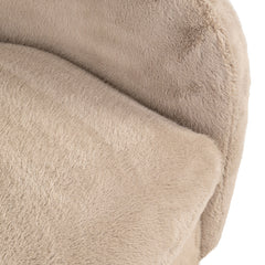Lounge chair Colmar khaki fluffy swivel - Richmond Interiors