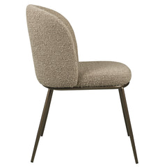 Dining chair Elvi mocca chunky fire retardant (Set of 2) - Richmond Interiors