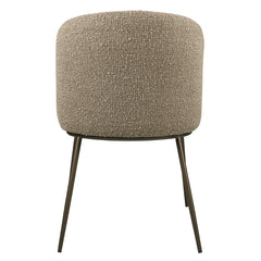 Dining chair Elvi mocca chunky fire retardant (Set of 2) - Richmond Interiors
