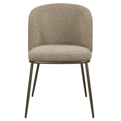 Dining chair Elvi mocca chunky fire retardant (Set of 2) - Richmond Interiors