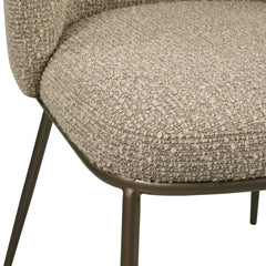 Dining chair Elvi mocca chunky fire retardant (Set of 2) - Richmond Interiors