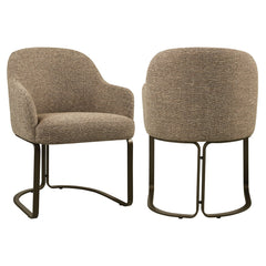 Dining chair Hadley brown tweed fire retardant - Richmond Interiors