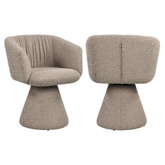 Eetkamerstoel Madeline mocca chunky swivel - Richmond Interiors