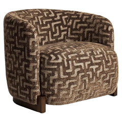 Lounge chair Hannah brown labyrinth fire retardant - Richmond Interiors
