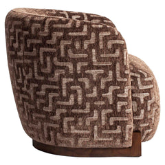 Lounge chair Hannah brown labyrinth fire retardant - Richmond Interiors
