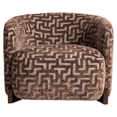 Lounge chair Hannah brown labyrinth fire retardant - Richmond Interiors