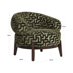 Lounge stoel Montana moss labyrinth - Richmond Interiors