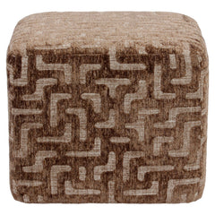 Pouffe & Footstool Ciela brown labyrinth - Richmond Interiors