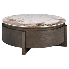 Coffee table Langford brown 90Ø 1-drawer - Richmond Interiors