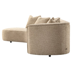Sofa Romero sand tweed ottoman left fire retardant - Richmond Interiors