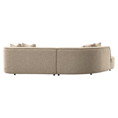 Sofa Romero sand tweed ottoman left fire retardant - Richmond Interiors