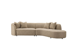 Sofa Romero sand tweed ottoman right fire retardant - Richmond Interiors