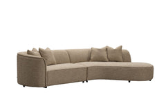 Sofa Romero sand tweed ottoman right fire retardant - Richmond Interiors
