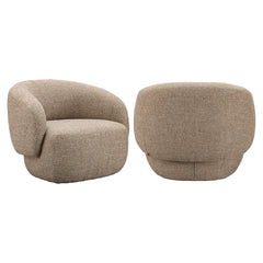 Lounge chair Milano sand tweed fire retardant - Richmond Interiors