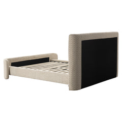 Bed Divana beige chevron  160x200 - Richmond Interiors