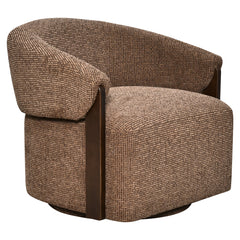 Lounge chair Marina brown blockweave swivel fire retardant - Richmond Interiors