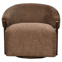 Lounge chair Marina brown blockweave swivel fire retardant - Richmond Interiors
