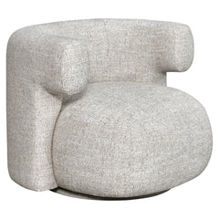 Lounge chair Talley cream tweed swivel - Richmond Interiors