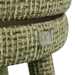 Counter stool Tenashar green blockweave swivel - Richmond Interiors