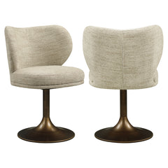 Dining chair Amely natural softweave swivel - Richmond Interiors
