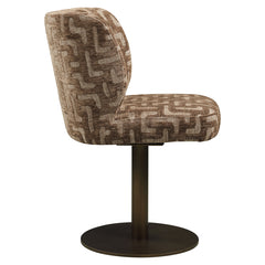 Dining chair Fiona brown labyrinth swivel - Richmond Interiors