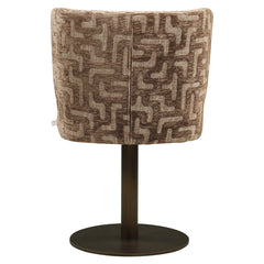 Dining chair Fiona brown labyrinth swivel - Richmond Interiors