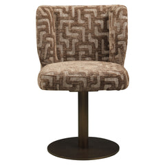 Dining chair Fiona brown labyrinth swivel - Richmond Interiors