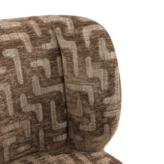 Dining chair Fiona brown labyrinth swivel - Richmond Interiors
